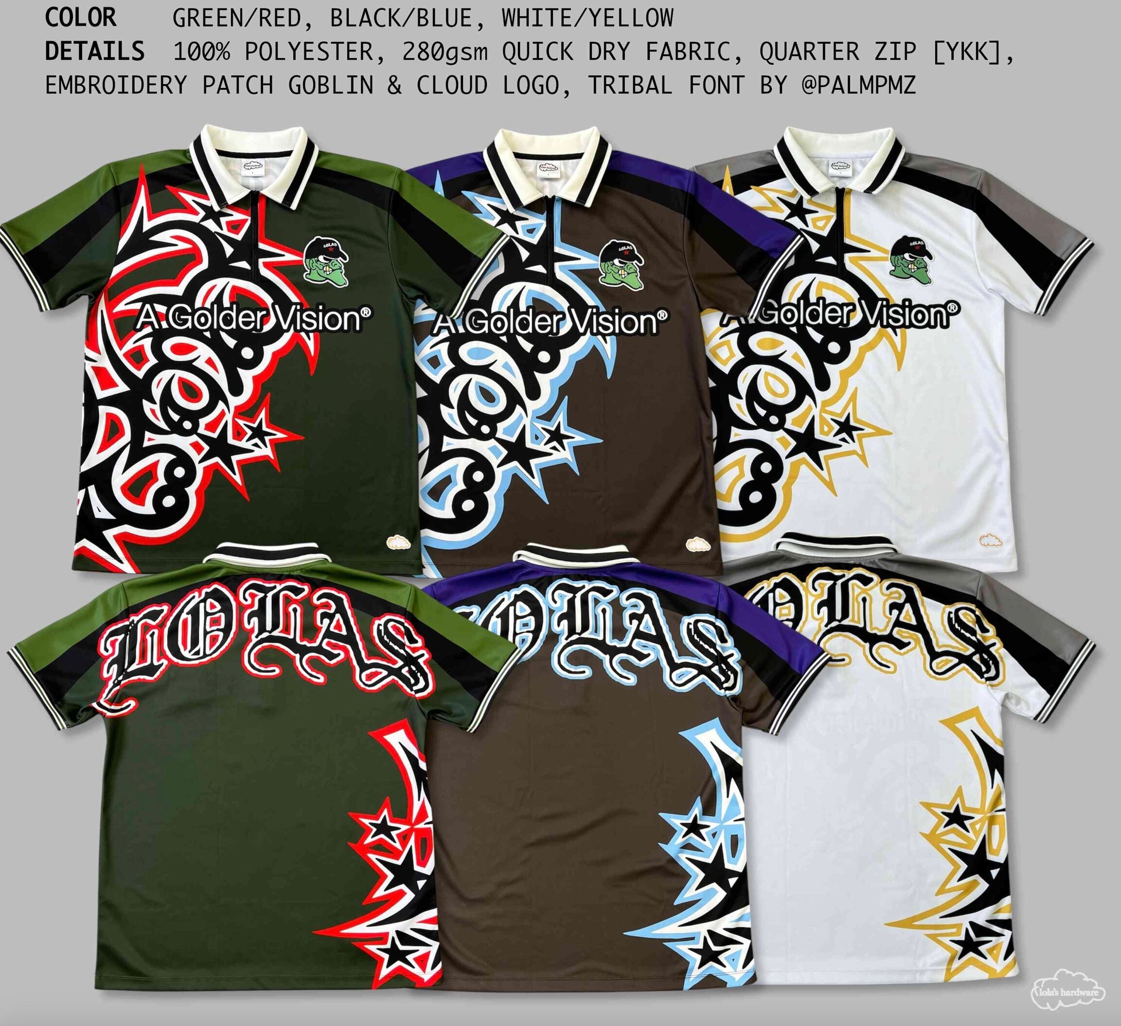 LOLA‘S HARDWARE / GOLDER VISION JERSEY / WHITE/YELLOW