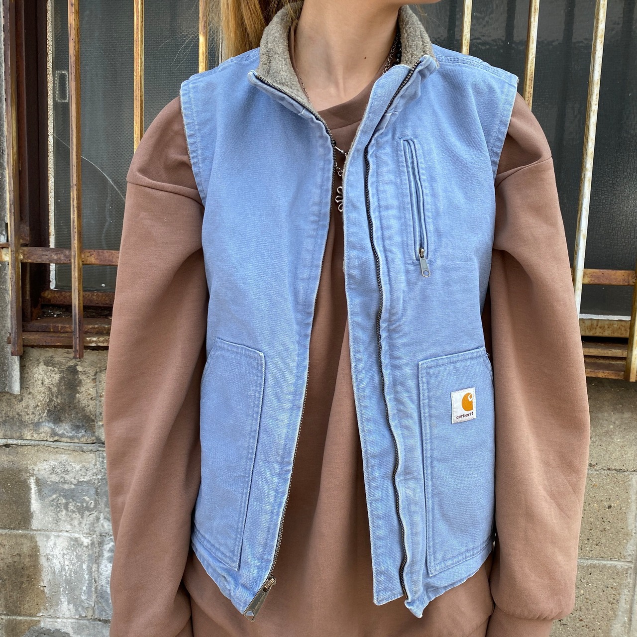 Carhartt カーハート ダック地 ハイネック ワークベスト ボアライナー 
