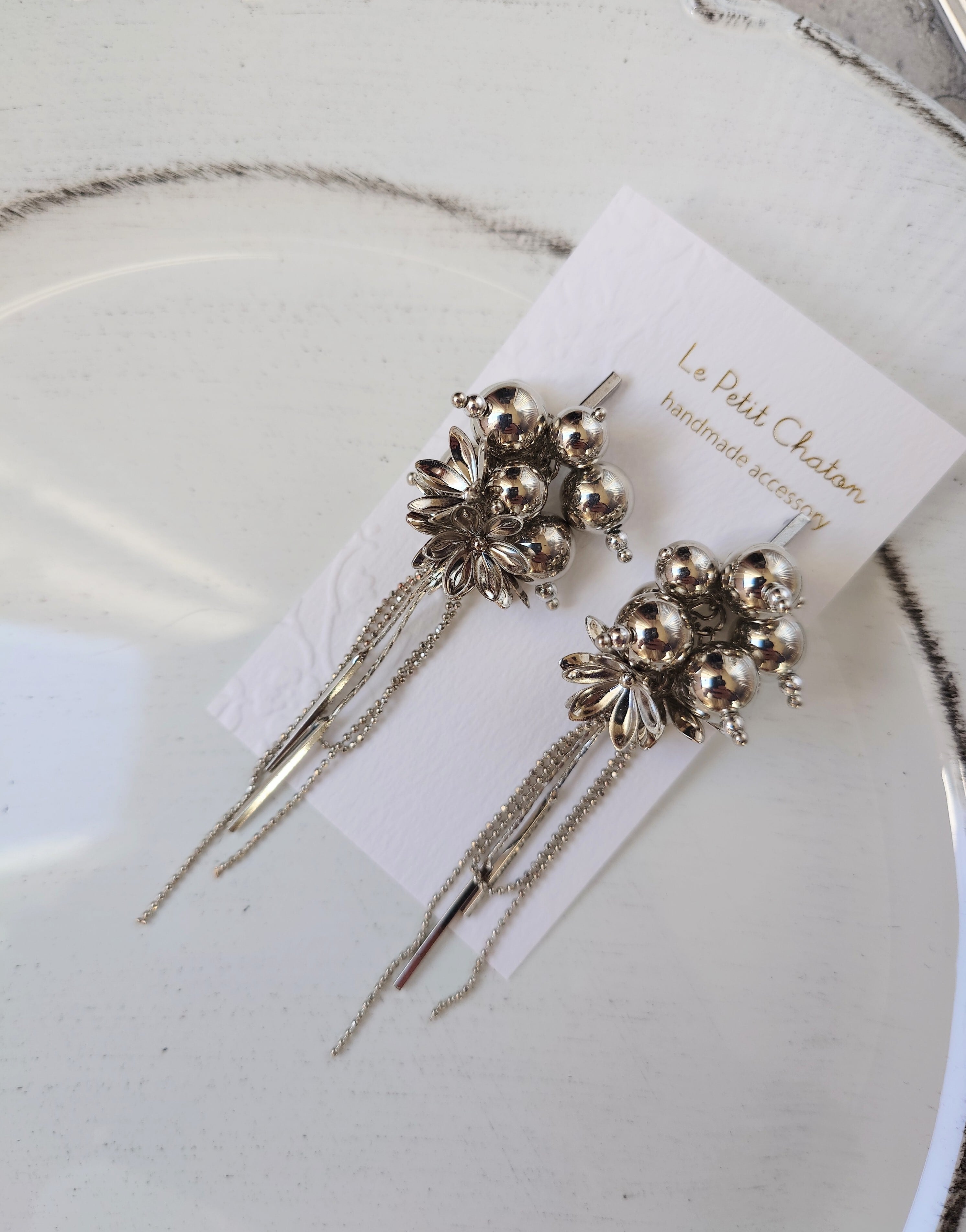 (再販)シルバー ゆらゆらフラワーピアス