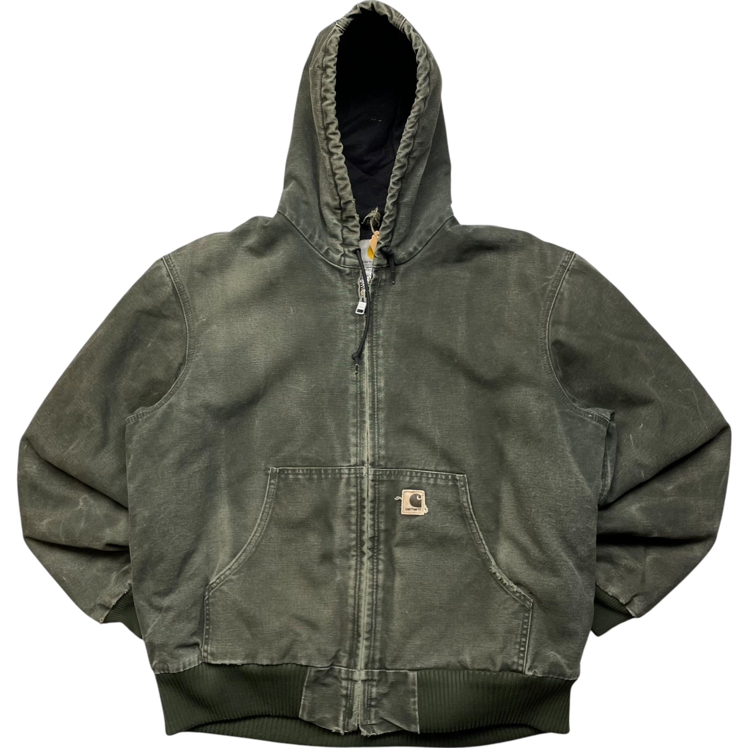 《L》Carhartt カーハート ダックジャケット アクティブジャケット 裏地キルティング モスグリーン no.8935