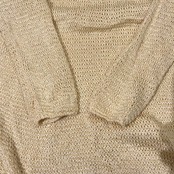 yoshie inaba ヨシエイナバ 和紙&シルク かぎ編み ロング丈 長袖セーター 9/アイボリー/軽量