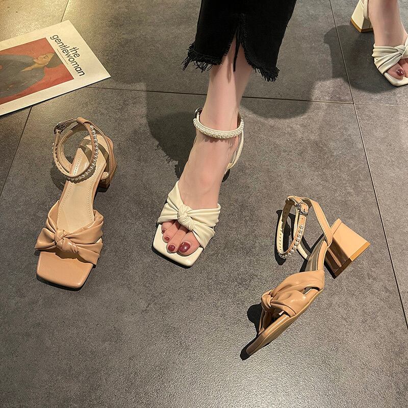 サンダルサマーパール 靴 シューズ 夏物 真珠 部族の婦人靴91557393714