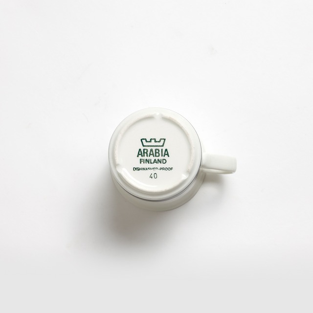 ARABIA アラビア Faenza ファエンツァ 黒 デミタスコーヒーカップ＆ソーサー、プレート3点セット 北欧ヴィンテージ