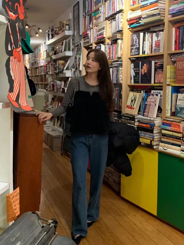 (予約) ounce / Bow deep blue denim 1color