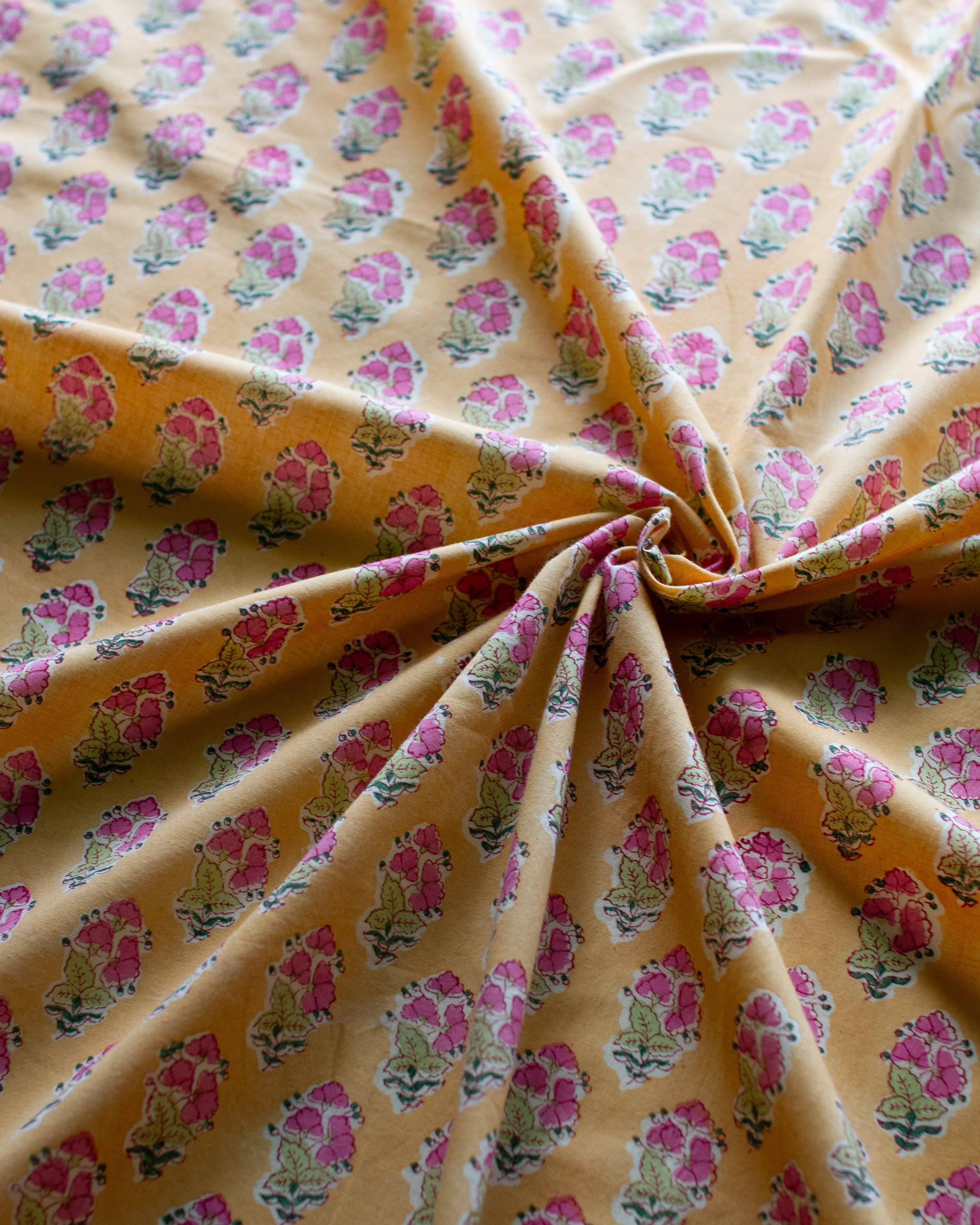 Block print FABRIC. <Earth Bloom>