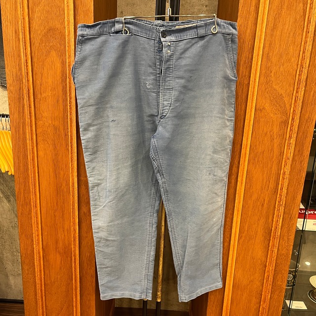 FRENCH WORK MOLESKIN PANT BLUE