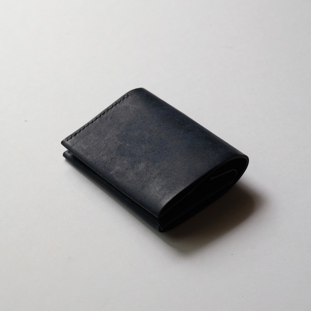 ori fold wallet / 二つ折り財布 - navy - プエブロ