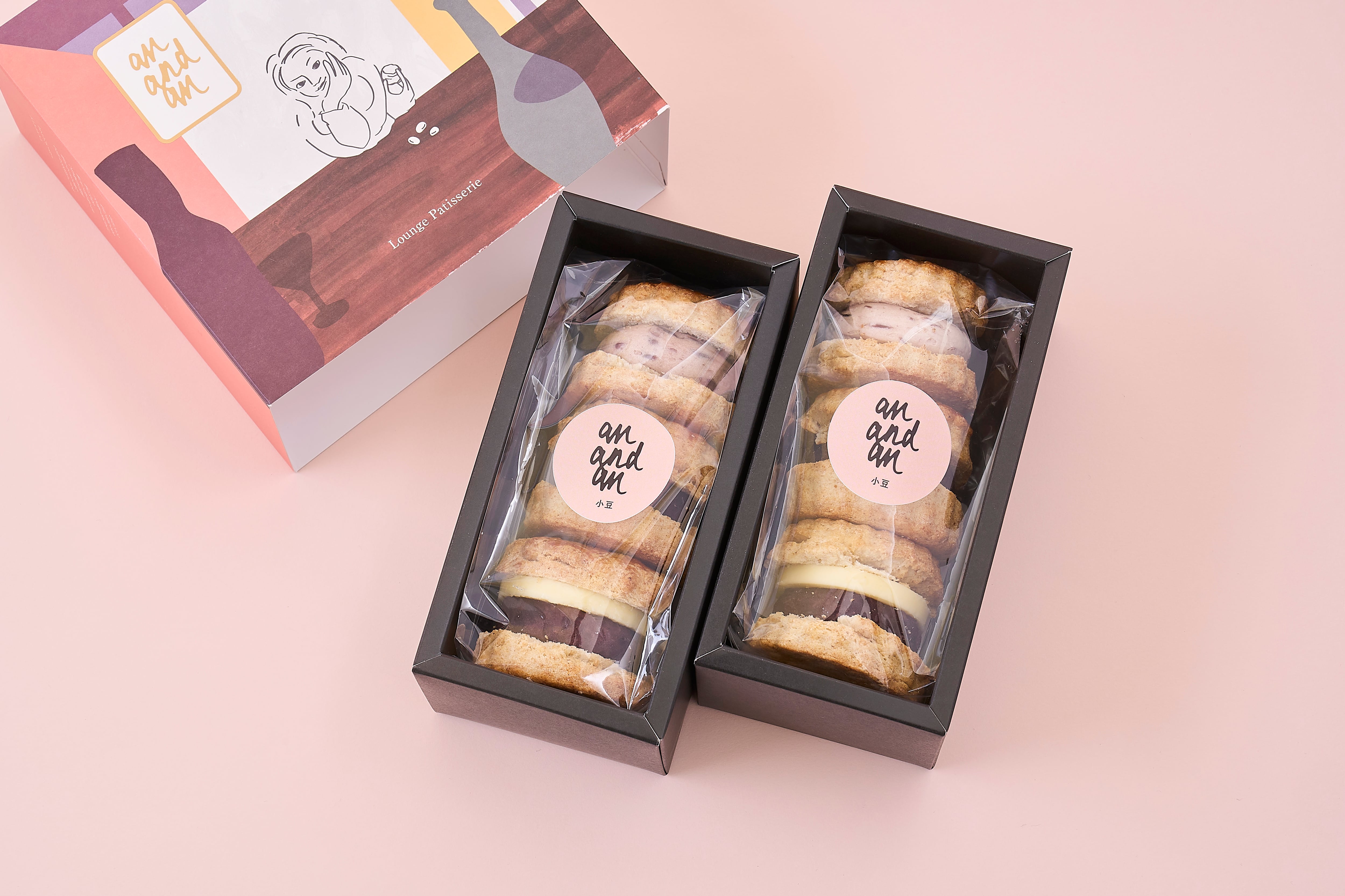 冷凍] あんバタースコーンサンド 小豆【つぶあん】 6個入り | an and an