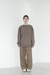 itochi【予約item】 - San Joaquin cotton sweat pullover / moca