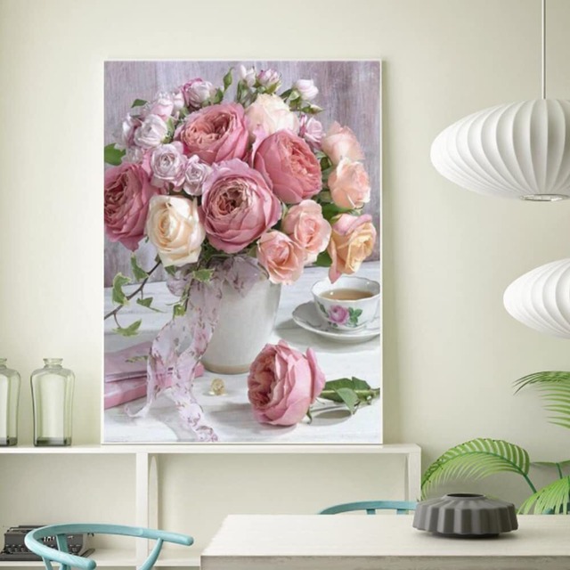 サムコス ダイヤモンドアート キット ダイヤモンドの絵画 2個セット きれい 全面貼り付け ダイヤモンドアート 塗装 初心者 大人の子供 手芸キット 芸術品 DIY 家の壁の装飾