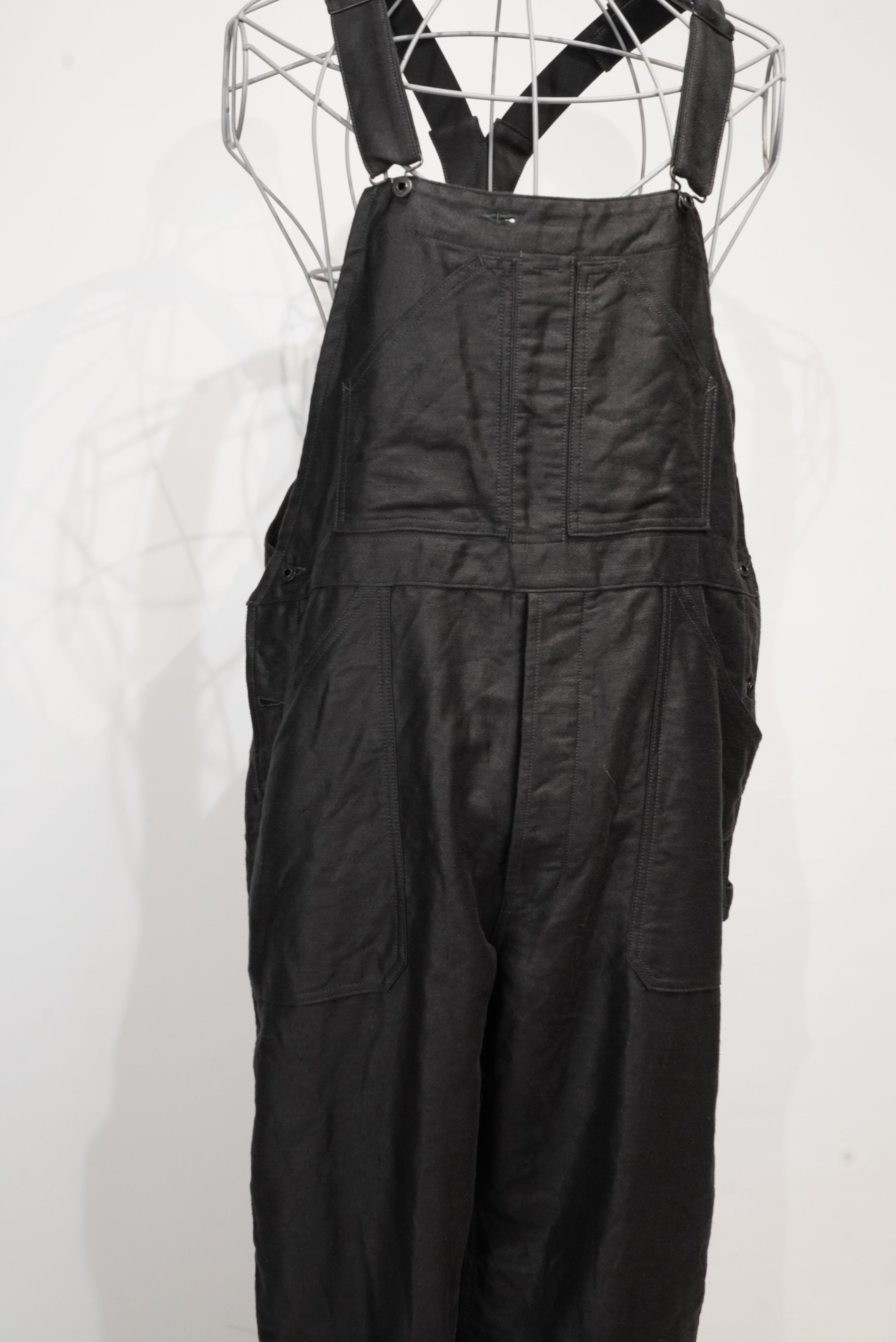 Nigel Cabourn OX'ed Silver / Coal Miner Dungarees All-in-one