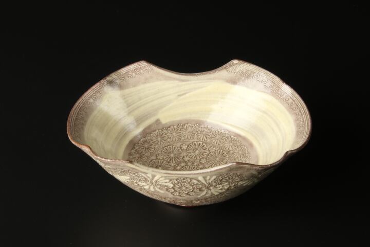 122>紫三島分銅向付 清水焼 | 陶香堂オンラインストア