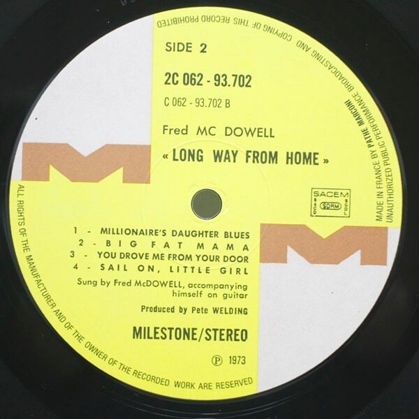 Fred McDowell / Long Way From Home [2 C 062-93702] - 画像4