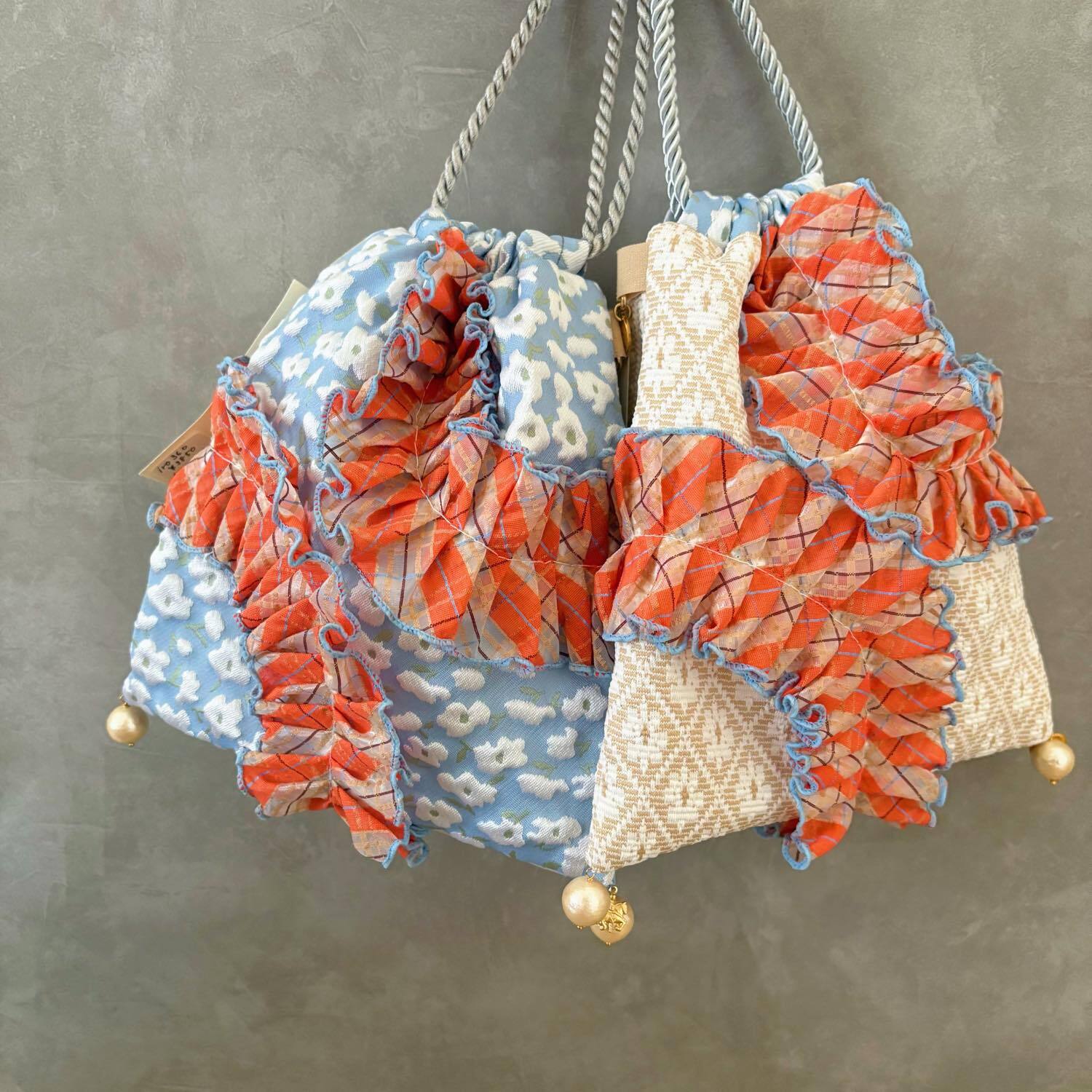iro mellow frill bag(Check)