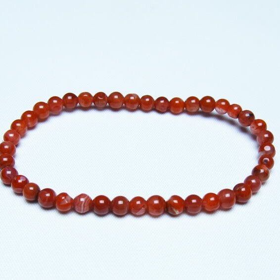 ナンホーンアゲート ブレスレット 5mm アゲート ブレス 一点物 メール便可 [M便 1/10] 111-47462