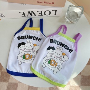 【PET】2色展開アニマルプリントの配色ラインキャミソール
