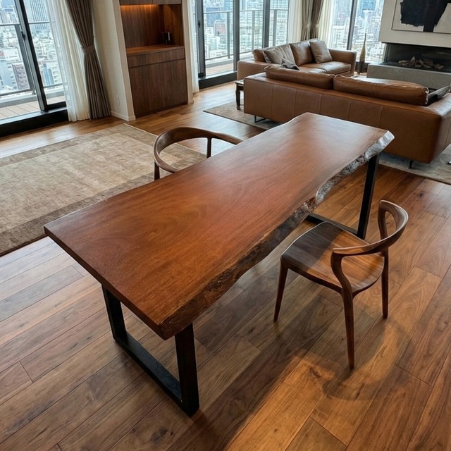 マホガニー_2190×780-665-610×50_青山店_テーブル天板/一枚板 240139