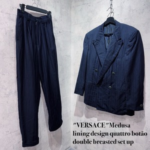 "VERSACE"Medusa lining design quattro botão double breasted set up