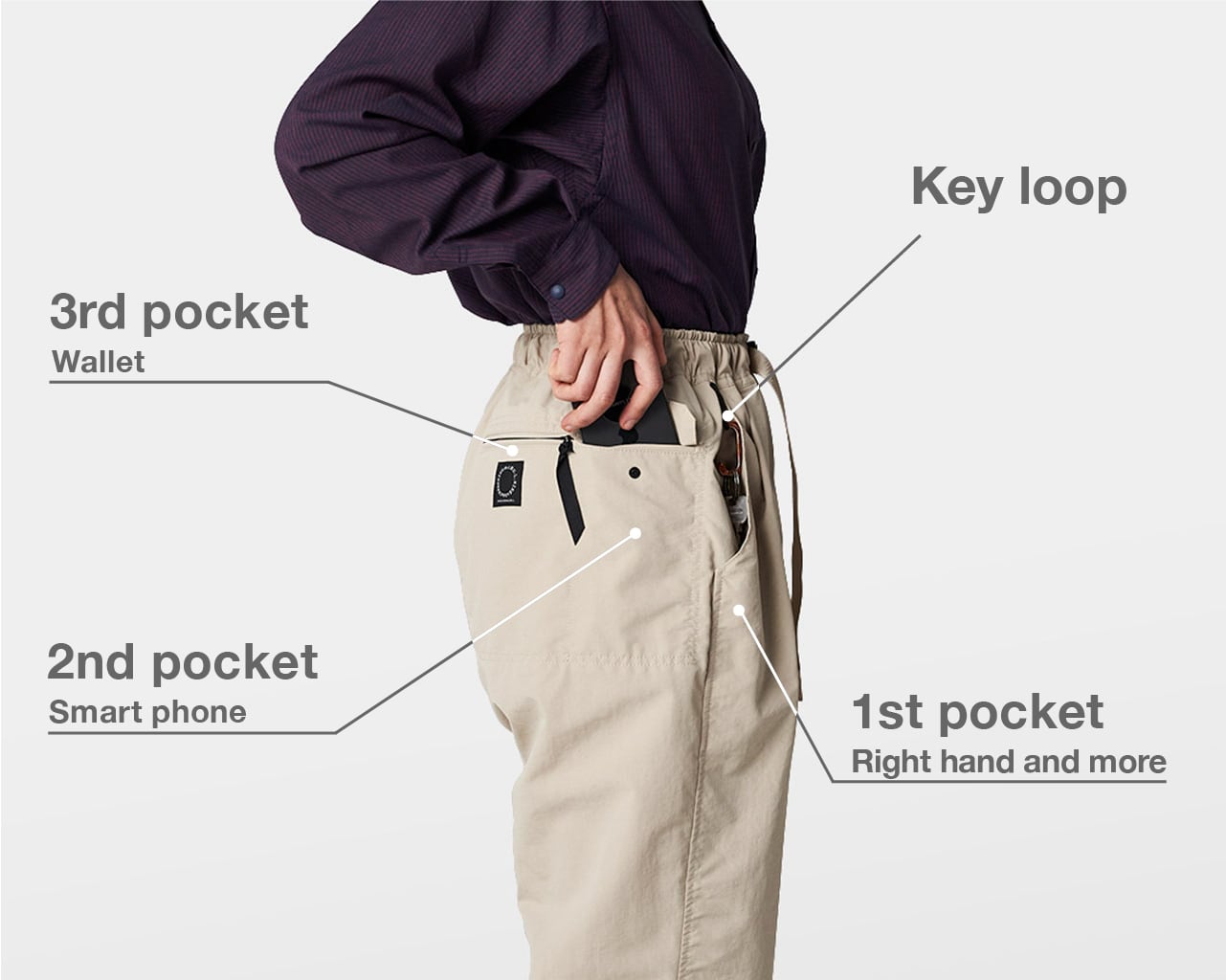 5-Pocket Wide Pants XL サンド 山と道 Sand 【公式通販】