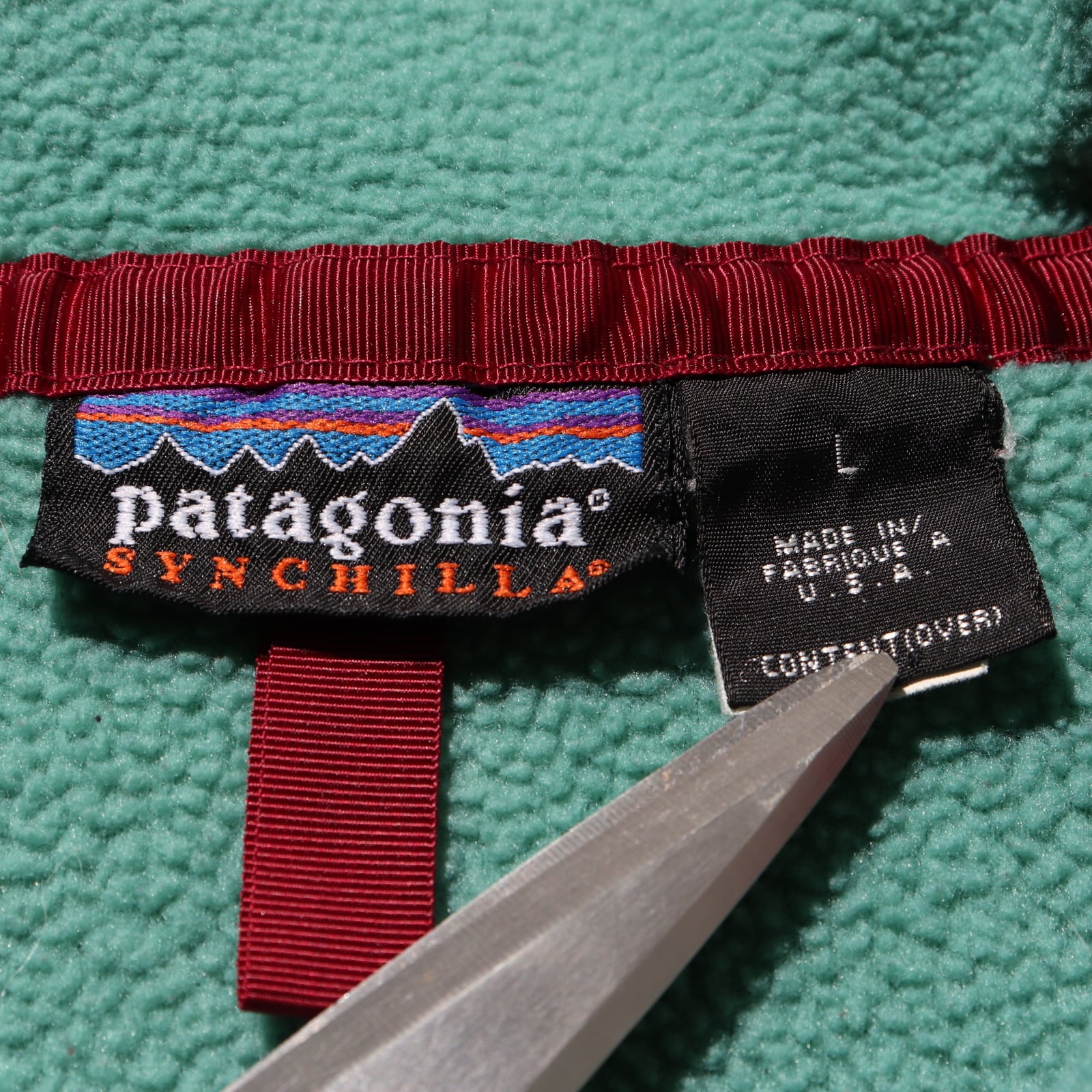 L 米国製 シンチラ スナップt Patagonia パタゴニア フリース 緑