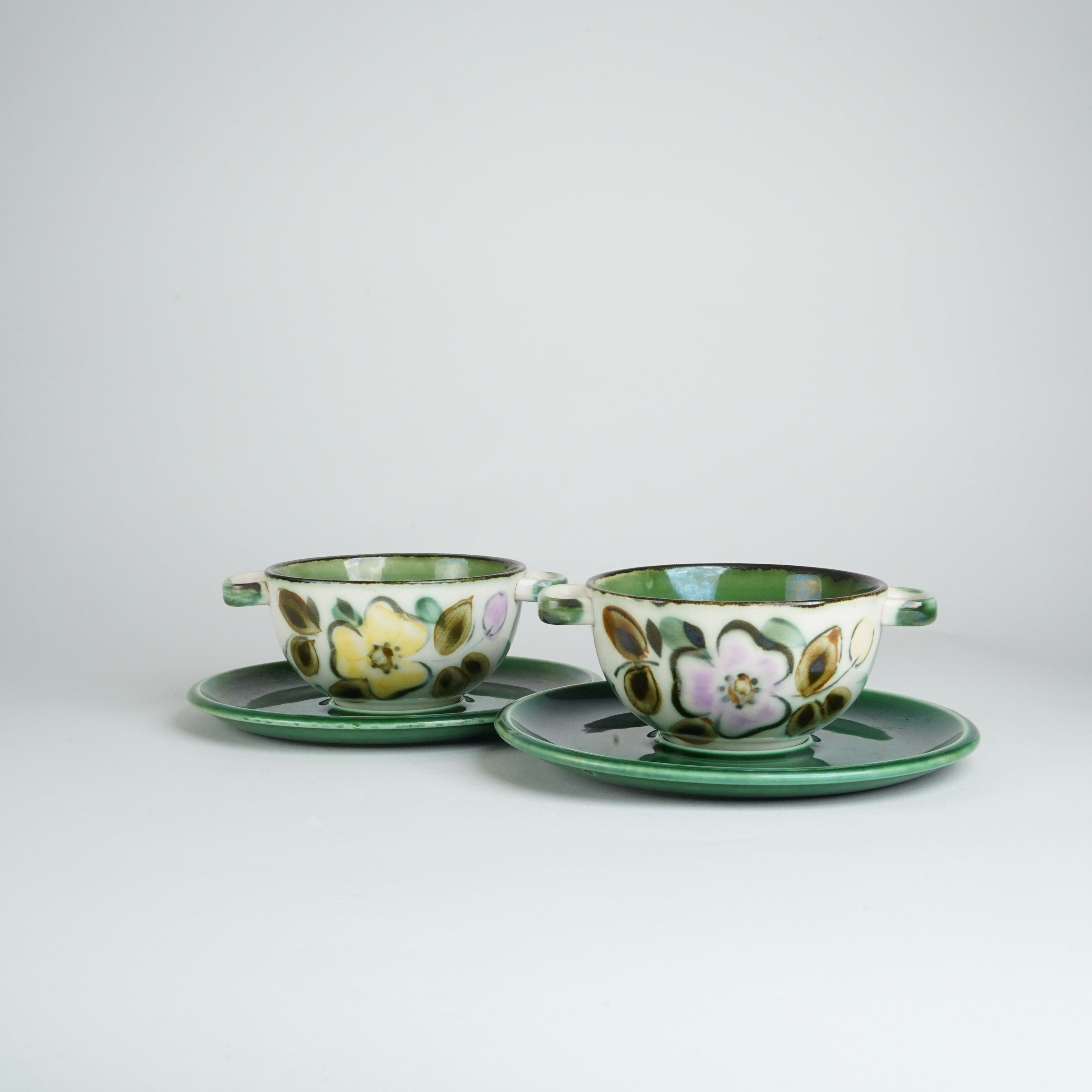 ベルジアンヴィンテージ スープカップ＆ソーサー ペア | unorare