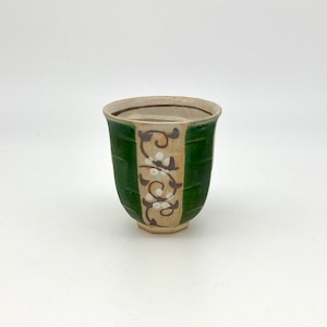 志野織部　唐草　湯呑