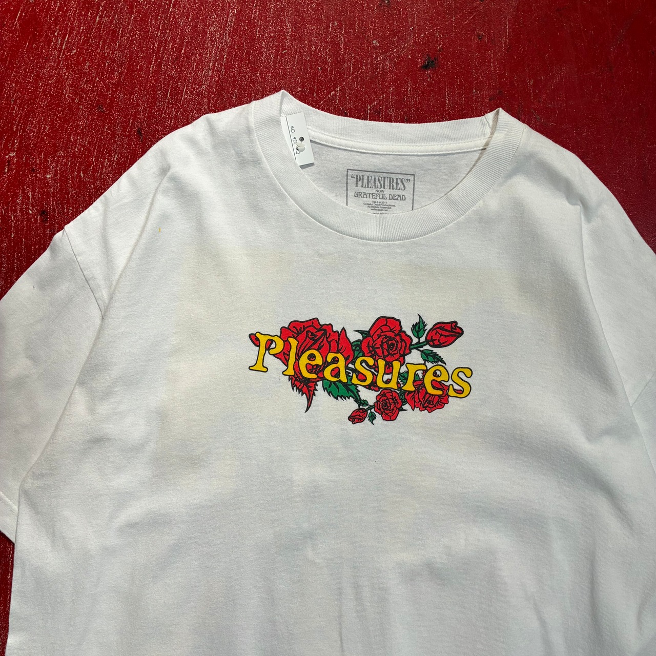 Greatful Dead PLEASURES バンドTシャツ　白　バックプリント　グレイトフル・デッド