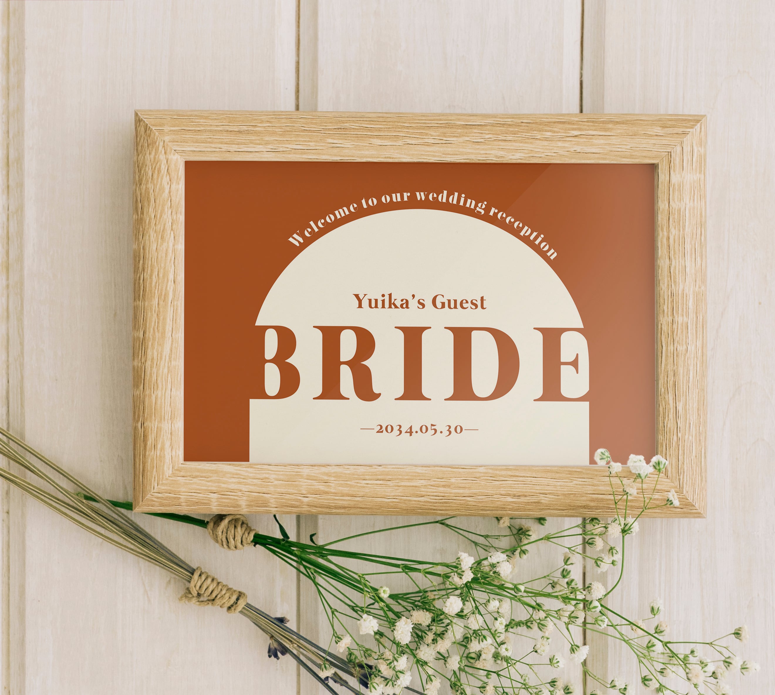 送料無料】受付サイン アーチ型│Bride&Groomサイン ゲストサイン