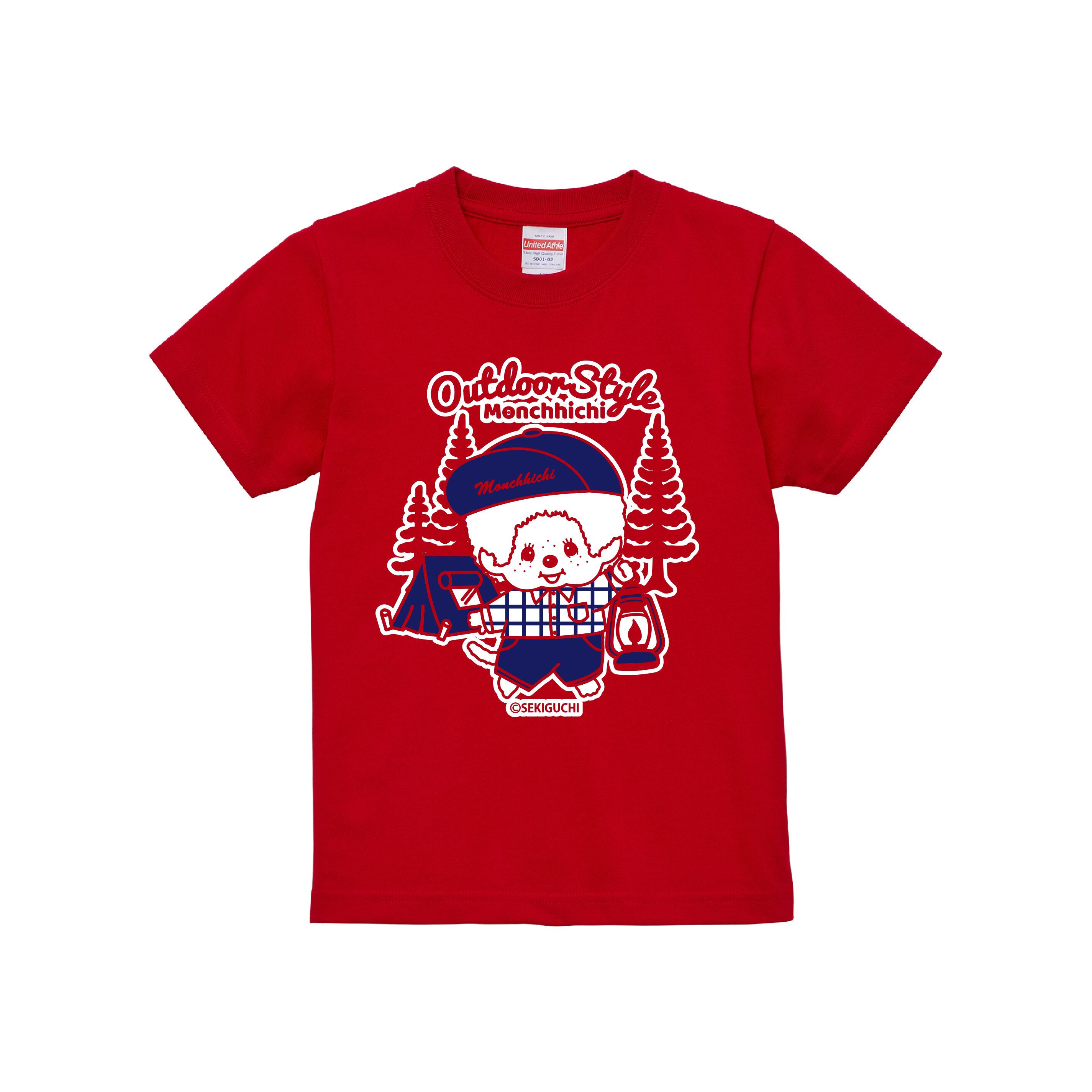 アウトドアモンチッチ 子供Tシャツ ランタン レッド | burly