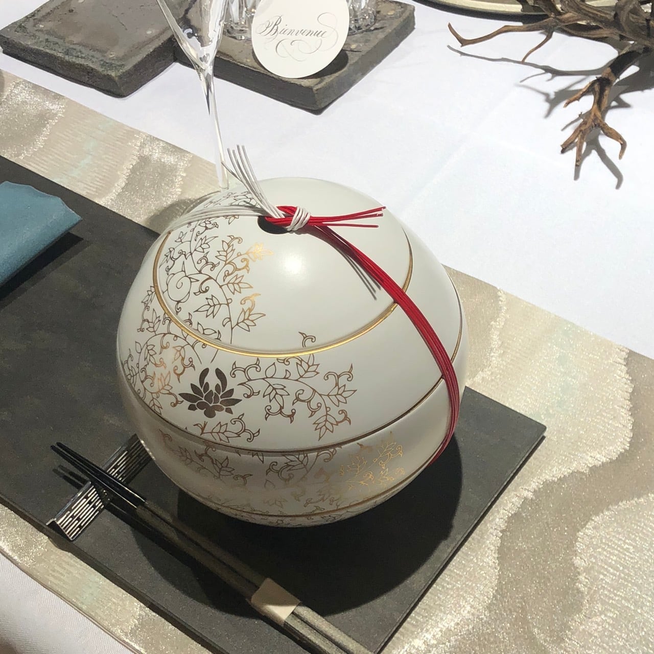 李荘窯×芦屋貴兆陶家コラボ 球型お重＊tamaco＊ 雪輪