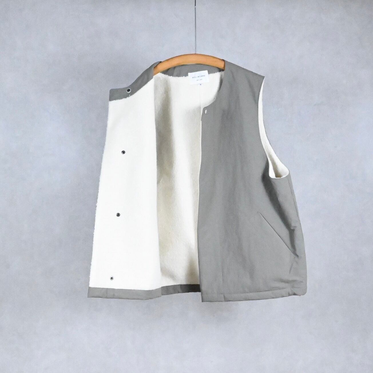 25AW》【STILL BY HAND】NYLON BOA VEST スティルバイハンド ナイロン