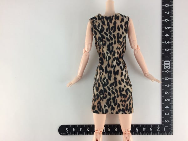 ドール服 1/6 女性用27 ヒョウ柄ドレス - 画像2