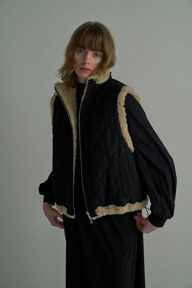 【ご予約】Reversible Boa Padded Vest 　bo26-603V【boutique ordinary】