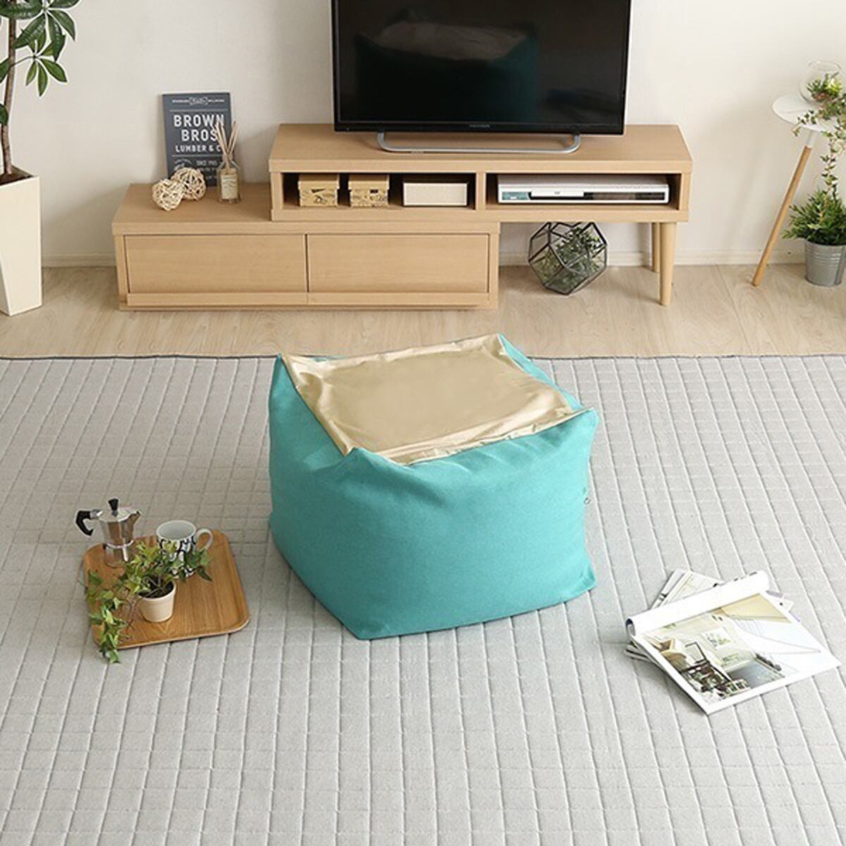 新配合でヘタリにくい キューブ型ビーズクッション カラーズ クッション ビーズ おしゃれ