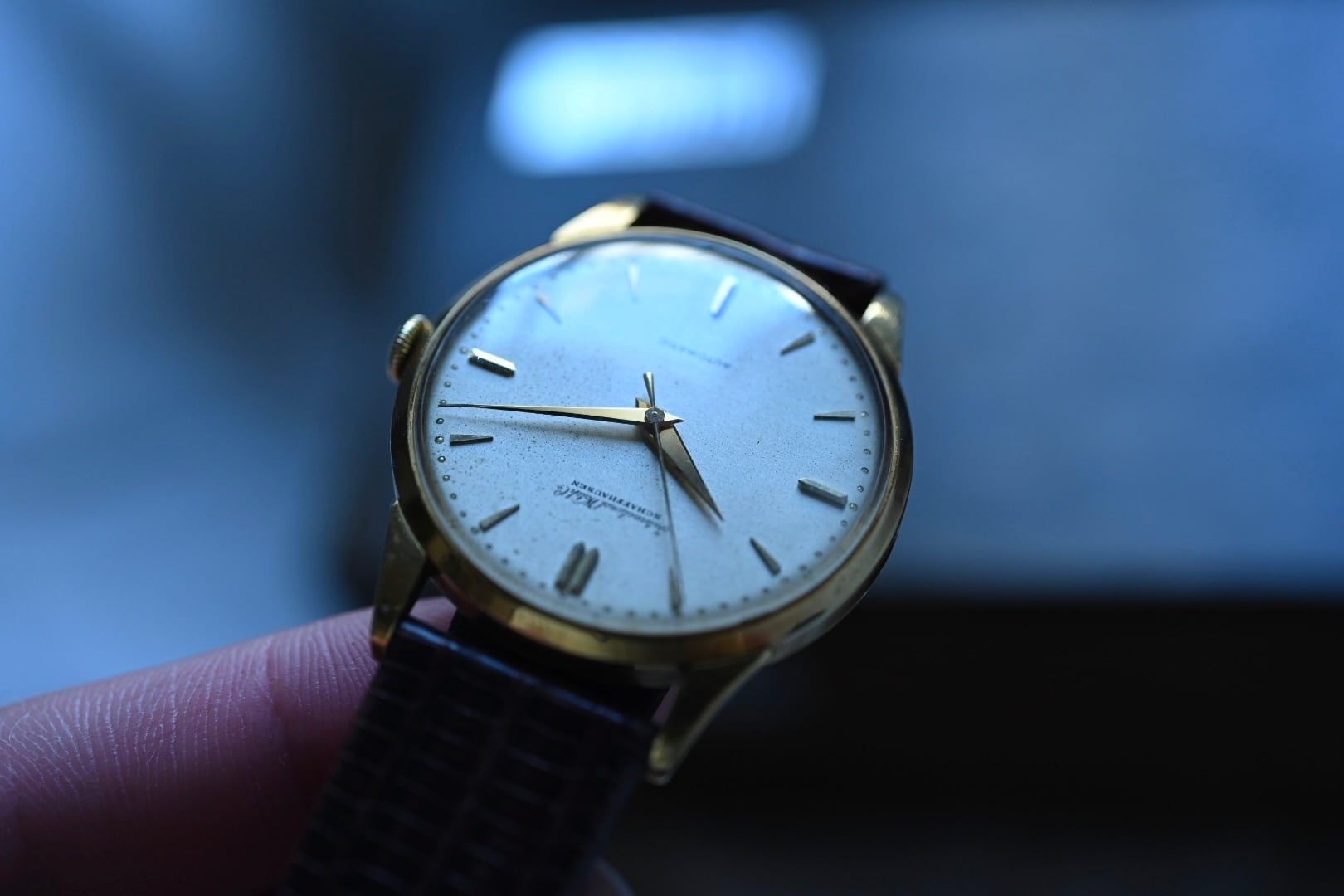 腕時計】1951年 IWC Cal.852 ”極初期型” 白文字盤 18KYG 金無垢時計