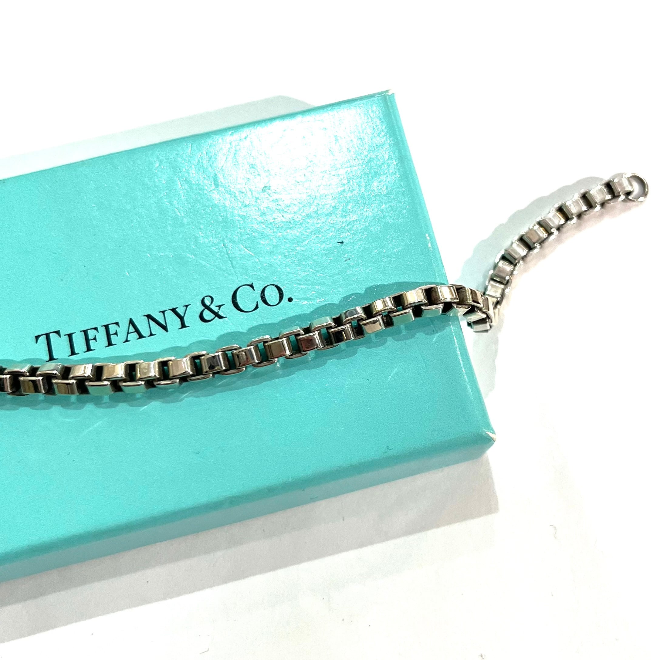 良品　オールド　ティファニー　ベネチアン　チェーンブレスレット　シルバー　y2k 良品 オールド ティファニー ベネチアン チェーンブレスレット