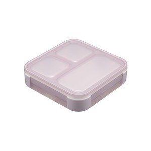 【数量限り】シービージャパン(CB JAPAN) フードマン 弁当箱 立てて運べる 薄型弁当箱 Mee 500ml [ 抗菌 ] パープル 汁漏れしにくい Wシーリング 4点ロックでしっかり固定DSK