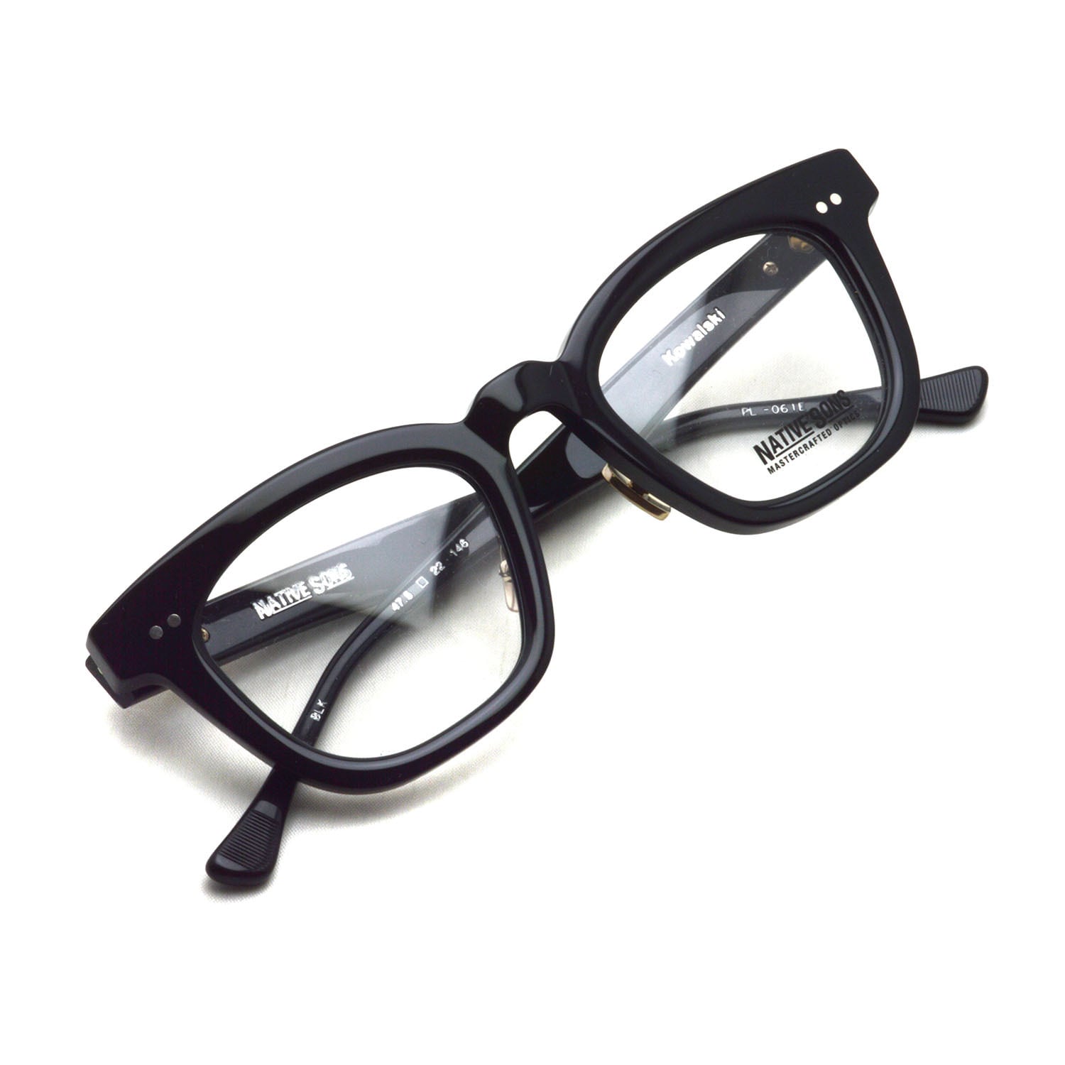 NATIVE GEAR ネイティブギア イタリア製 ヴィンテージサングラス NATIVE SONS / KOWALSKI2 47.5 / Black ブラック ウェリントンフレーム