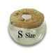 【Sサイズ】ベージュ　デグー　砂浴び容器　飛び散り防止　ブラッシング効果  degu's glass ball for dust bath [S size] fluffy ring is [beige color] .