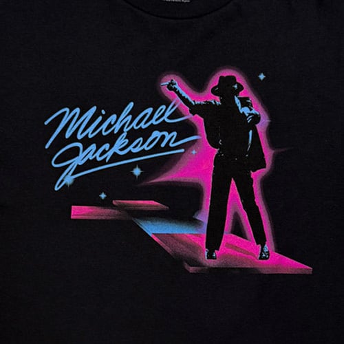 MICHAEL JACKSON Neon Tシャツ ブラック マイケル・ジャクソン キング