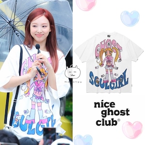 再入庫★TWICE ナヨン 着用！！【NICEGHOSTCLUB】[X SOULPUSSSYCAT]GHOSTSOULGIRL GYARU BIG BIG TEE