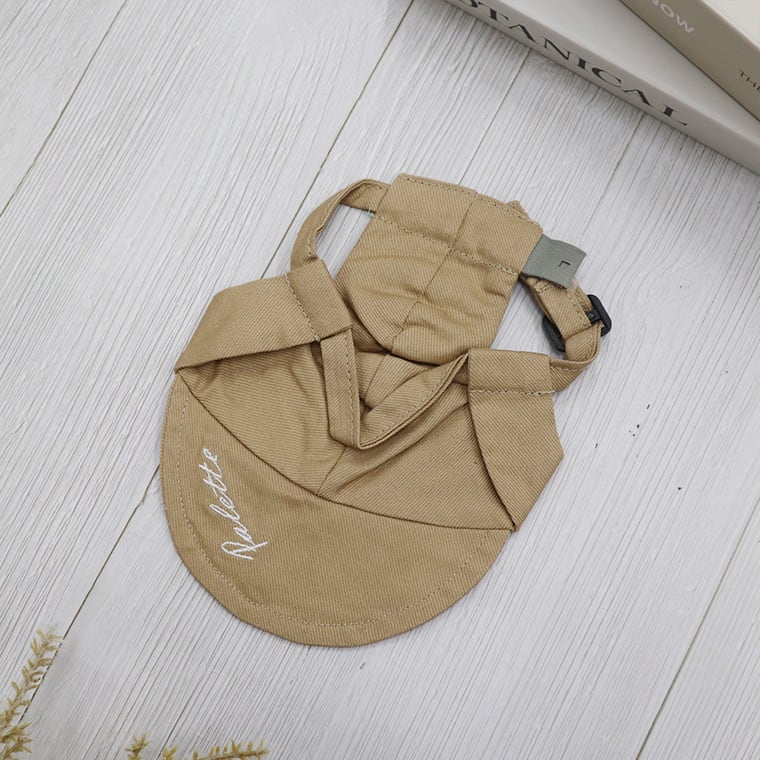 pallet hat M ～ L / 犬 帽子 キャップ ハット おしゃれ シンプル サファリ風 紫外線対策 ドッグウェア 日よけ 被り物 小型犬 中型犬 小物 韓国ワンコ服 zoobico