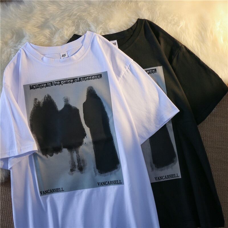 プリントカジュアルTシャツ レディースサマールーズ薄手スタイル半袖スリーブトップス ハーフスリーブ かわいい 夏物 YY-ファッション54593562281