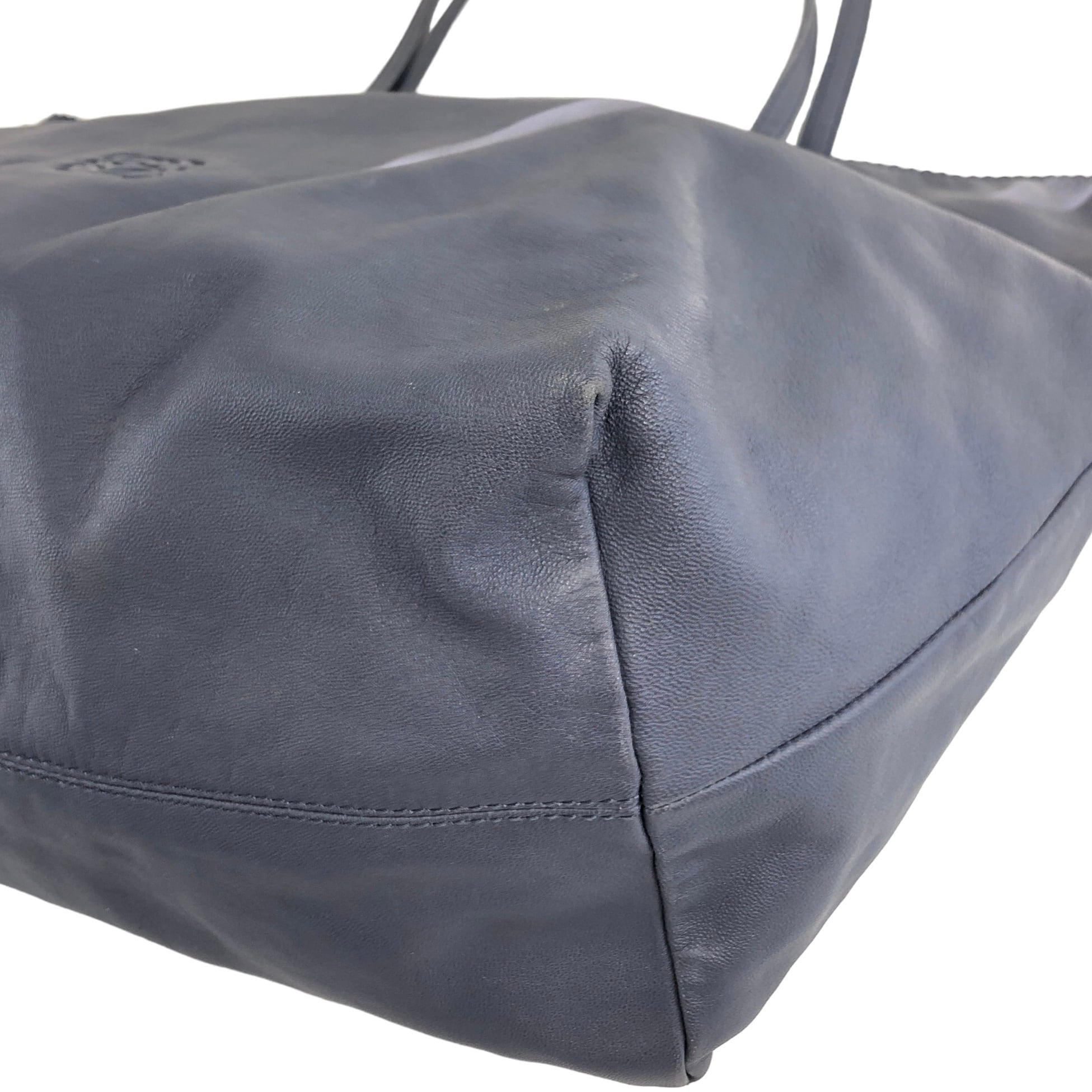 LOEWE ロエベ レザー トートバッグ ハンドバッグ スカイブルー vintage