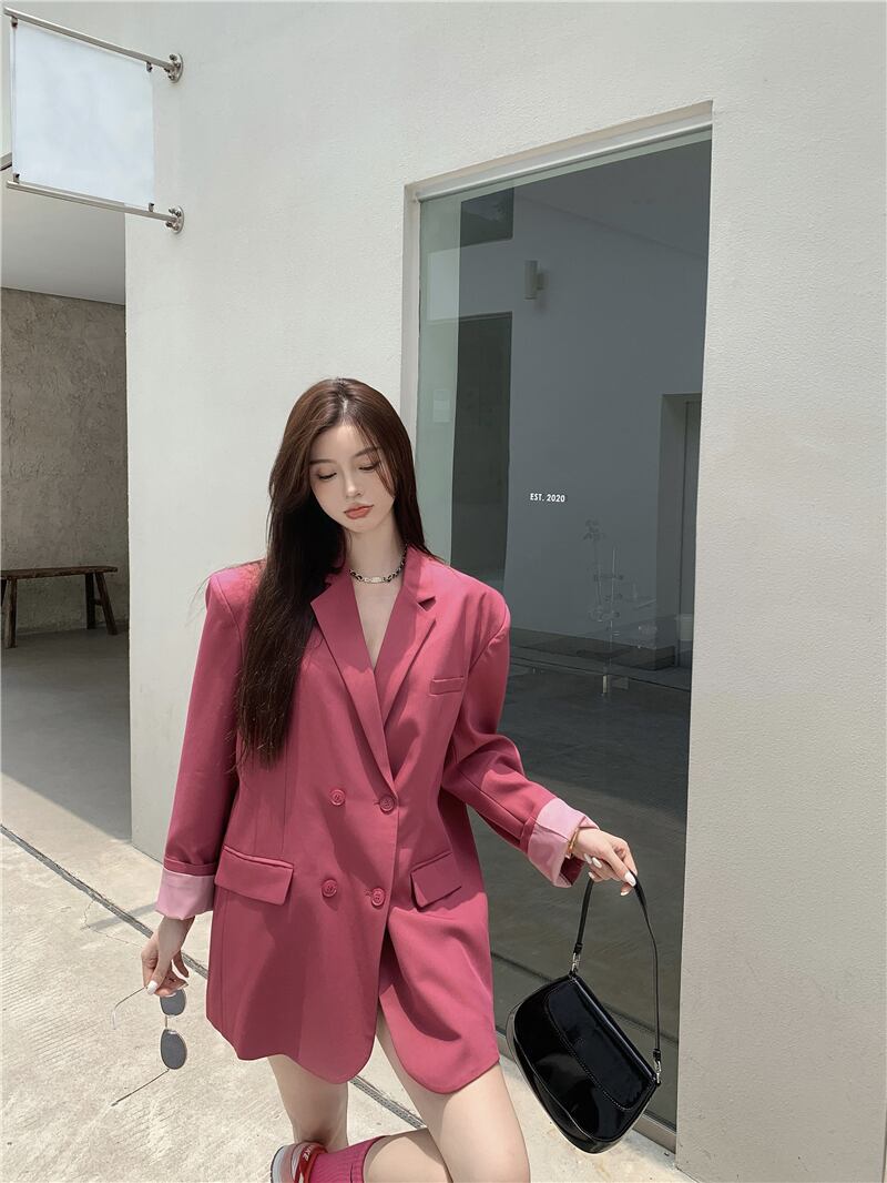 ジャケット スタイルルーズグレーカジュアルオータム ストリート 秋物 ブラックストロベリース5657642190