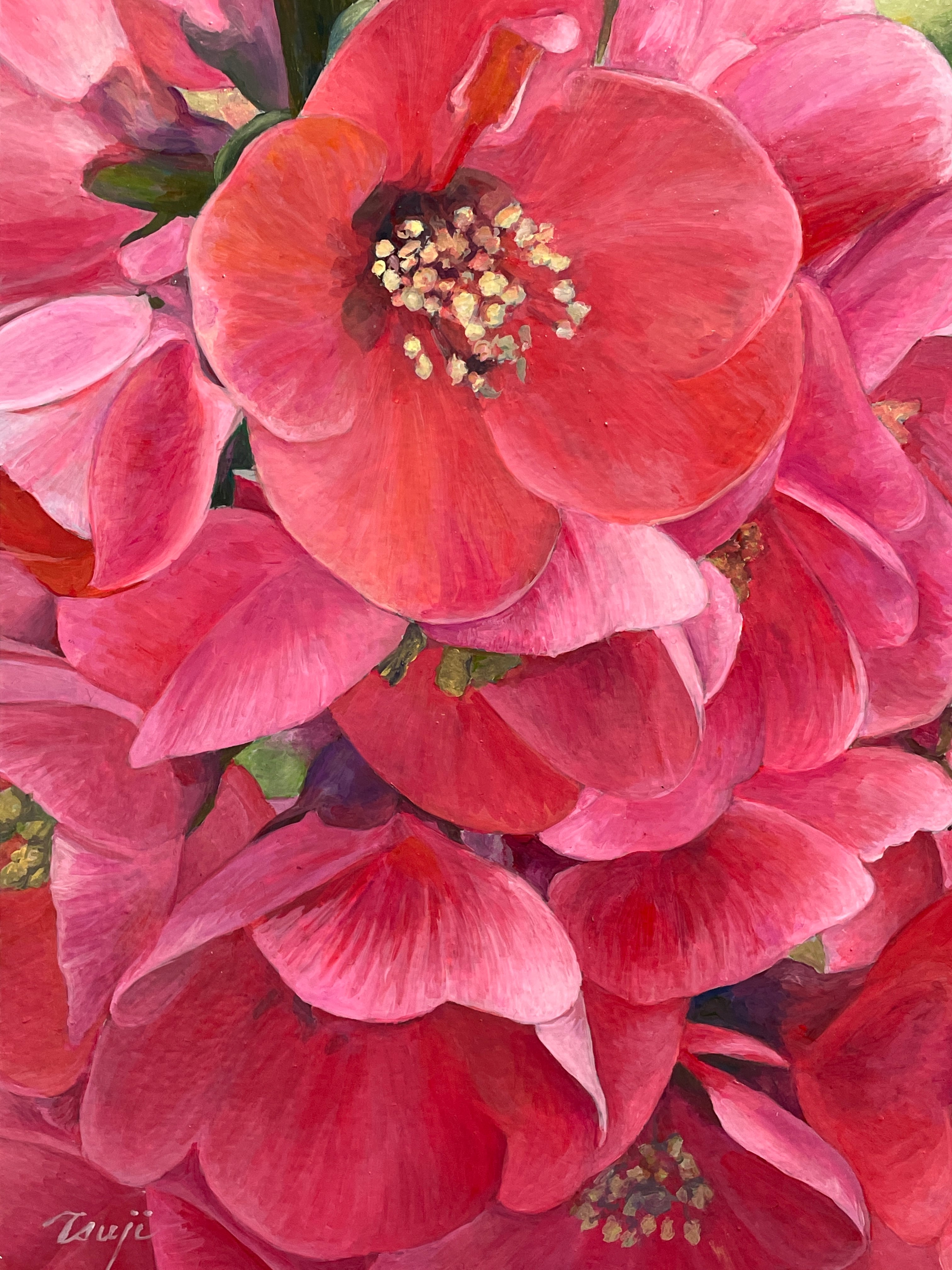 A4アクリル画「真紅」 | 絵楽人（辻匠）