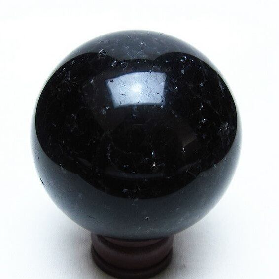 モリオン スフィア 黒水晶 丸玉 54mm 置物 原石 一点物 151-10393
