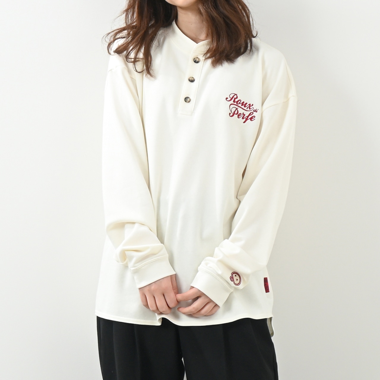 日本製ヘンリーネックカットソー