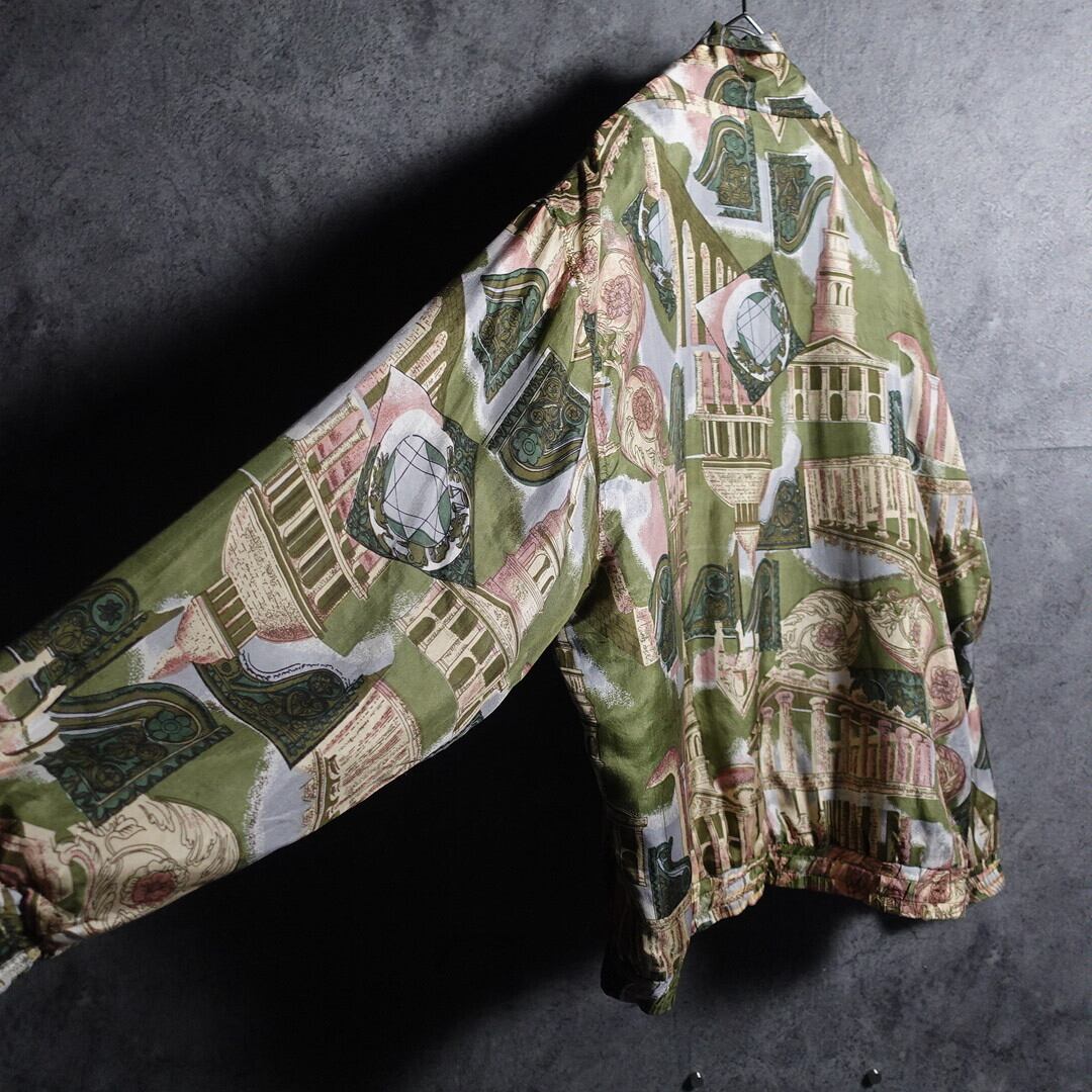 COACO”Artistic Design Silk Zip Blouson | 古着屋 FORCE