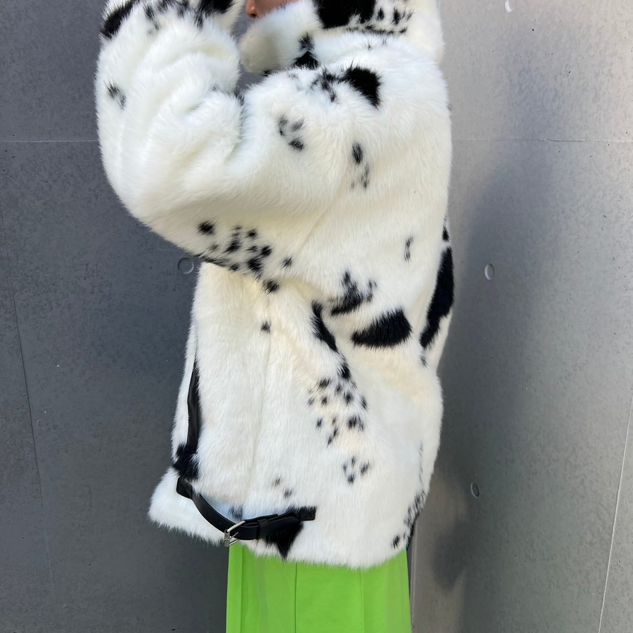 ダルメシアン柄フェイクファーコート_LN01483 | lanan(ラナン)